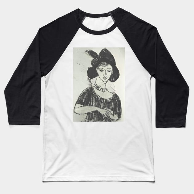 INSPIRATION - Ernst Ludwig Kirchner Baseball T-Shirt by AbstractArt14